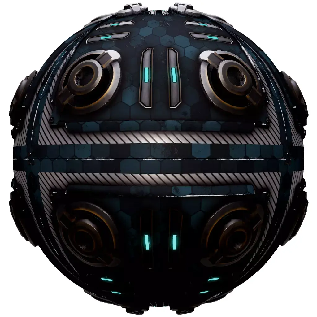 PBR Seamless Sci-Fi Texture 02 Low-poly 3D model