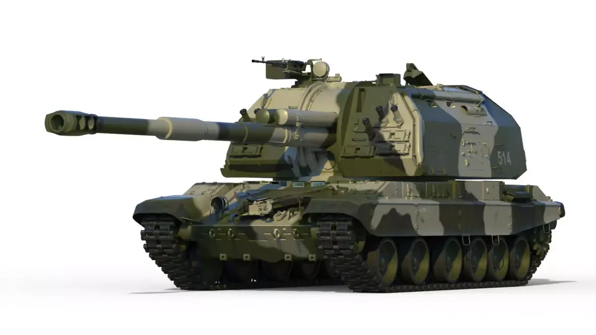 Msta-S 2S19 Self-propelled howitzer 3D model