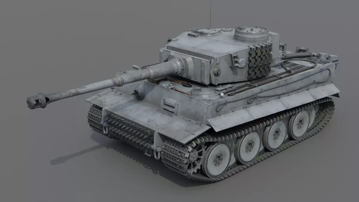 Panzerkampfwagen VI Tiger Ausf H1 Heavy Tank Low-poly 3D model