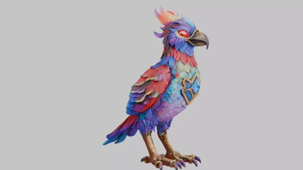 Colorful Macaw Parrot 3D Model Low-poly 3D model