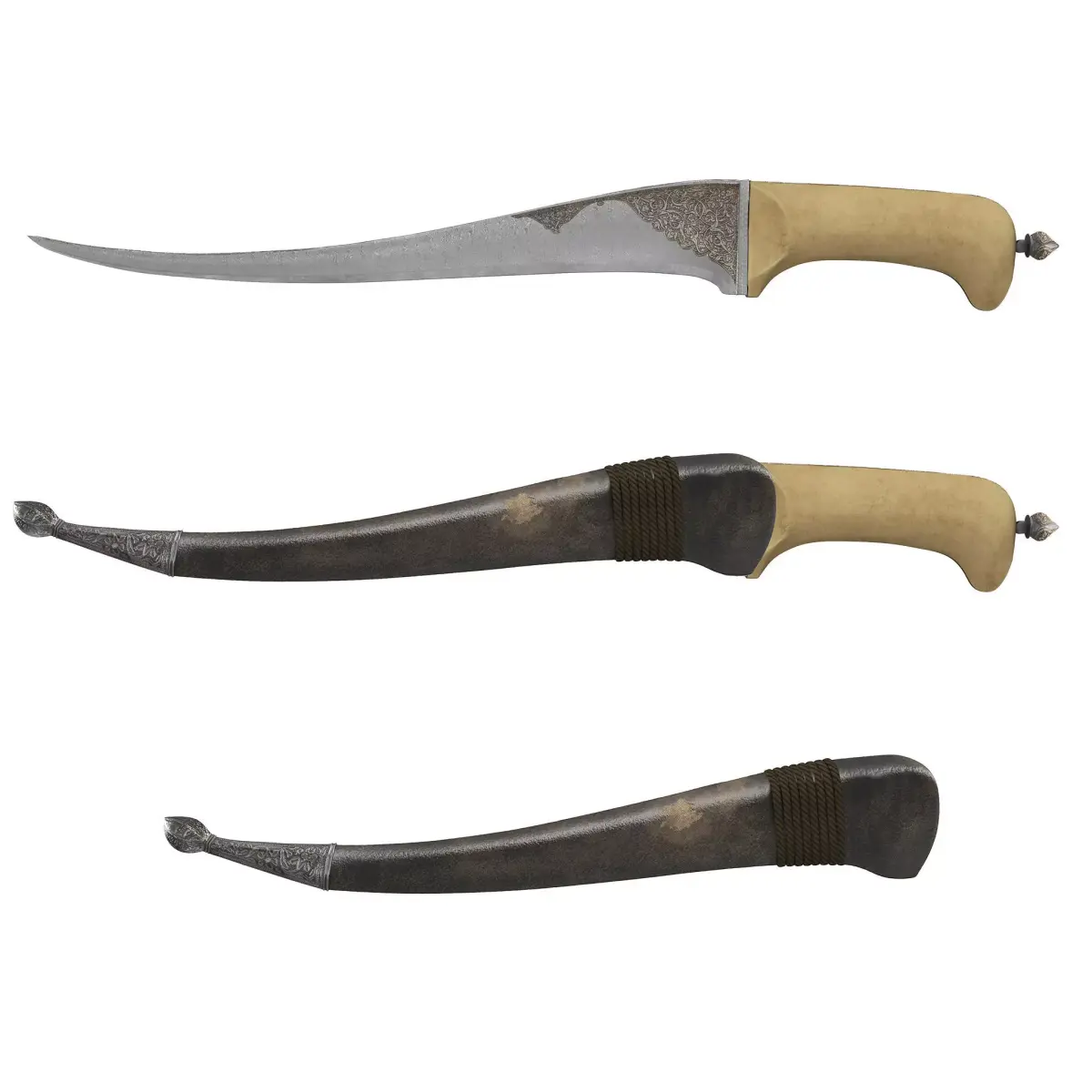 PESH-KABZ samurai sword 3D model