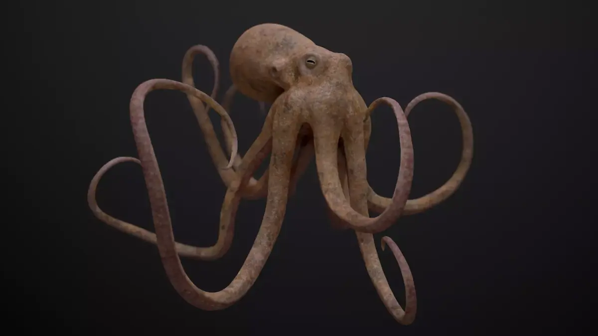 Octopus Game Ready Low-poly 3D model