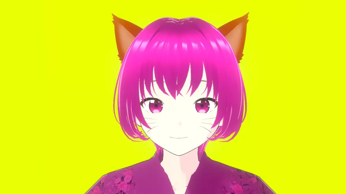 Traditional Anime Catgirl Chiyo Low-poly 3D model