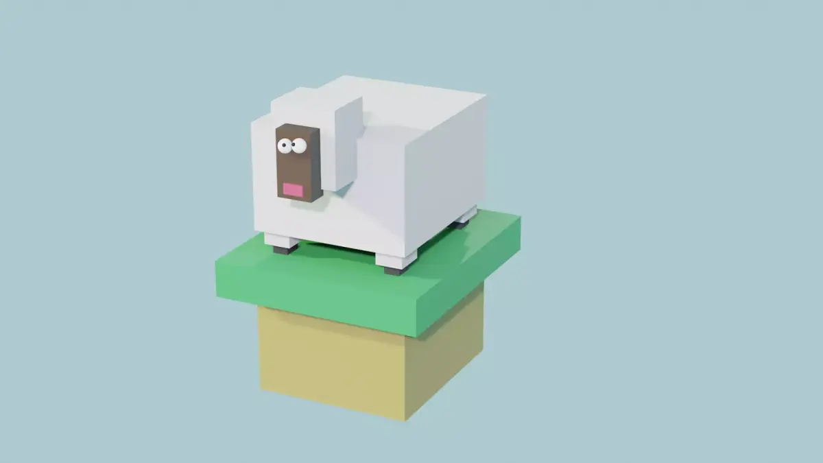 A Very Cute Sheep Made by Blender Free 3D model
