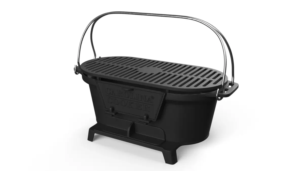 Carolina Cooker Cast Iron Charcoal Grill Black 3D model