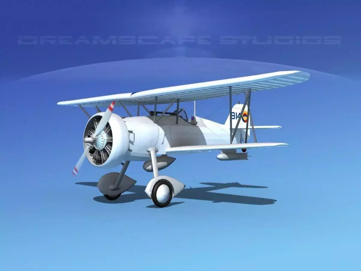 Curtiss F-11-C2 Goshawk V09 3D model