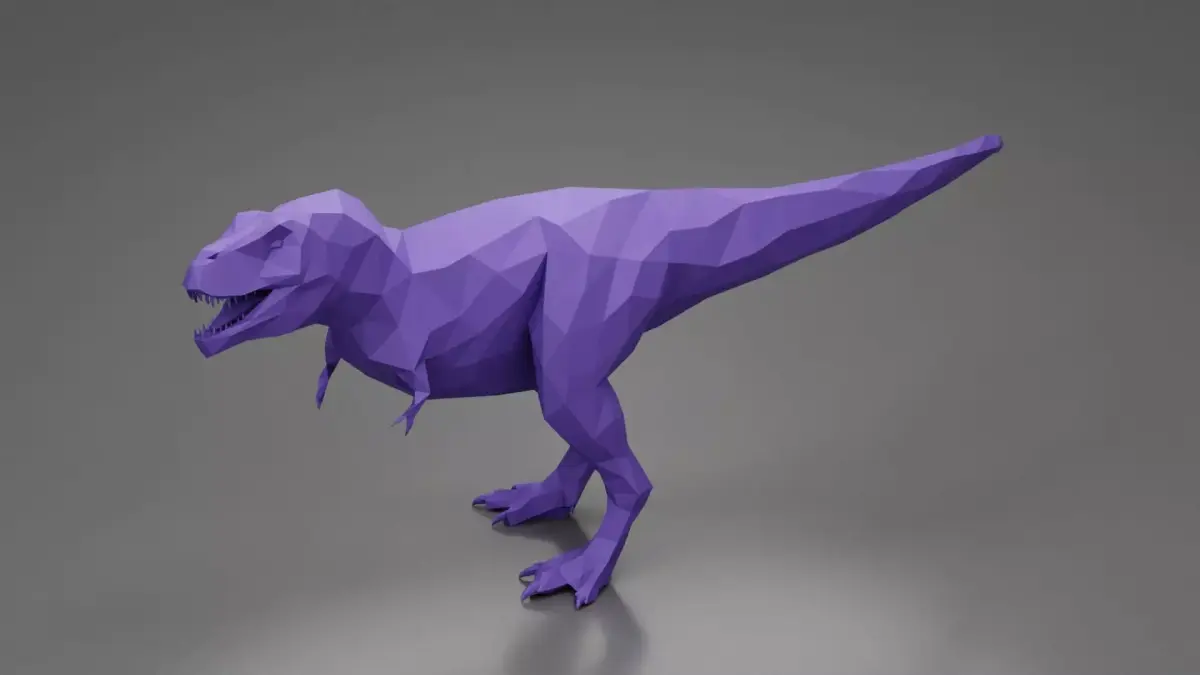 T-Rex 2 lowpoly 3D Print Low-poly 3D model