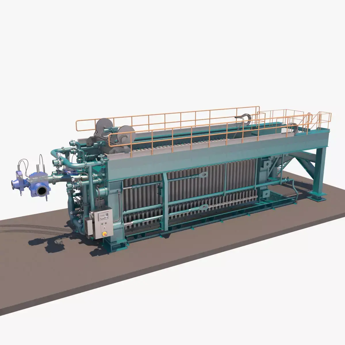 filtro prensa horizontal 3D model