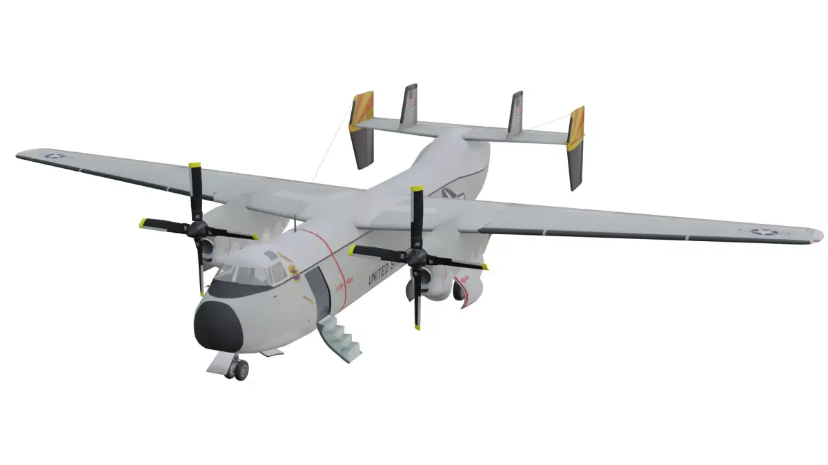 Grumman C2 Greyhound Low-poly 3D model