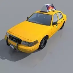 NY taxi Free 3D model