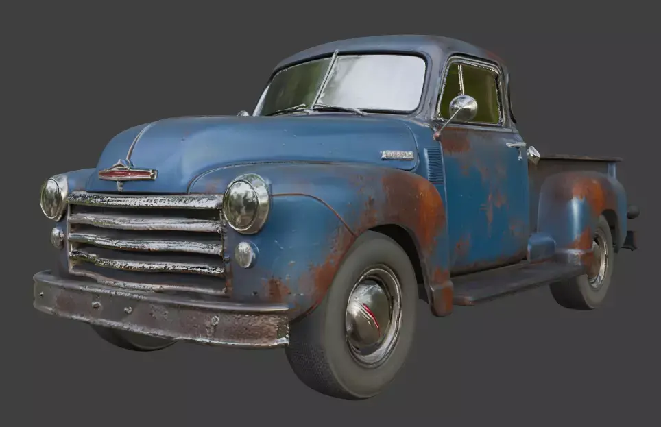 Vintage Rusty Pickup Truck 3D Model 3D model 30