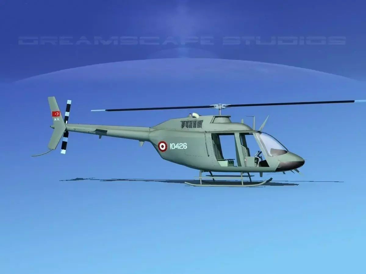 Bell OH-58B Turkish Army 3D model