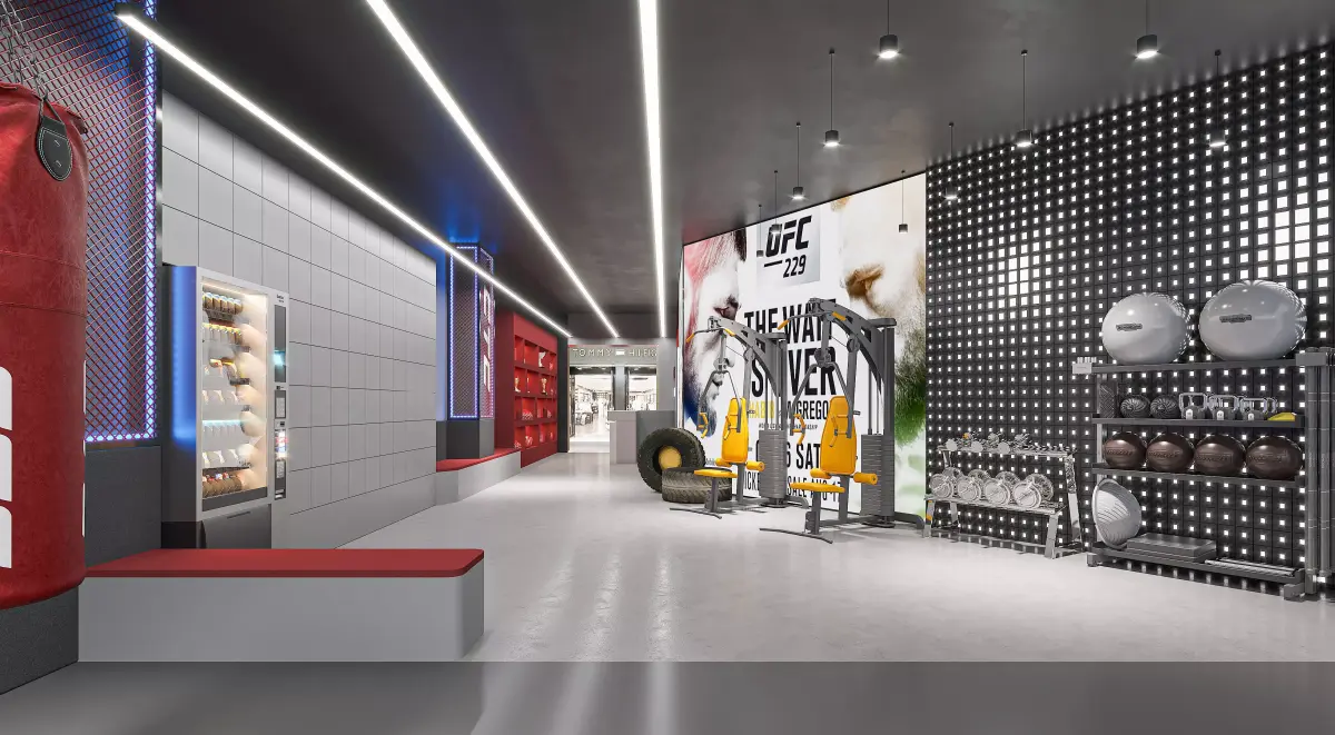 Boxing Gym Interior 3D model