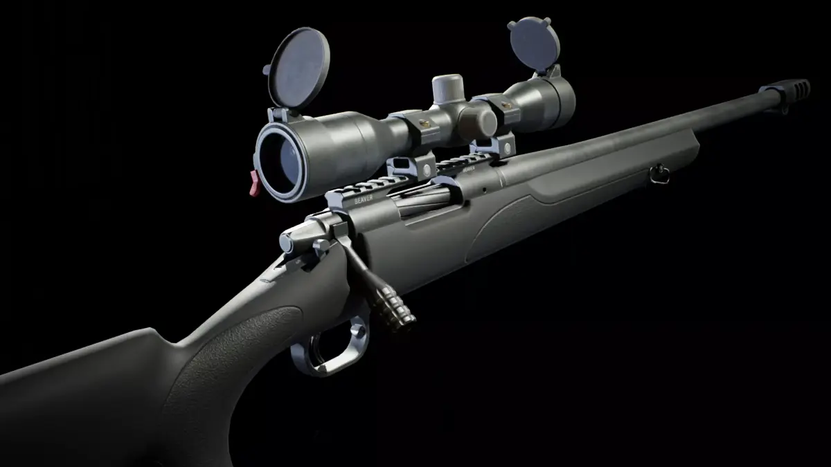 PBR - R700 Sniper Rifle  - Game-Ready 3D Asset Low-poly 3D model