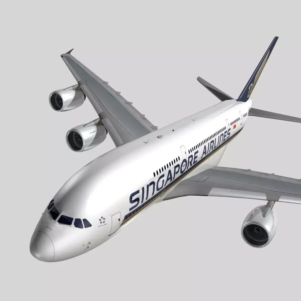 Airbus A-380 Singapore Airlines 3D model