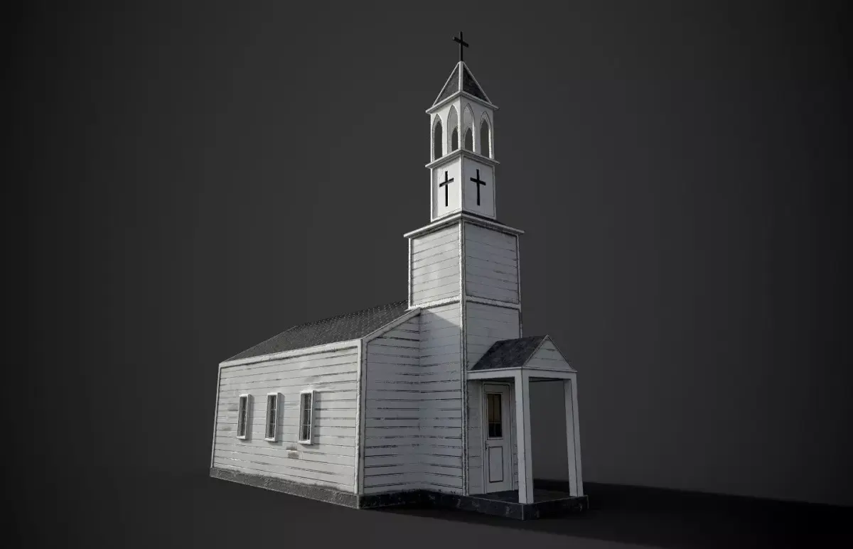 Church Free low-poly 3D model