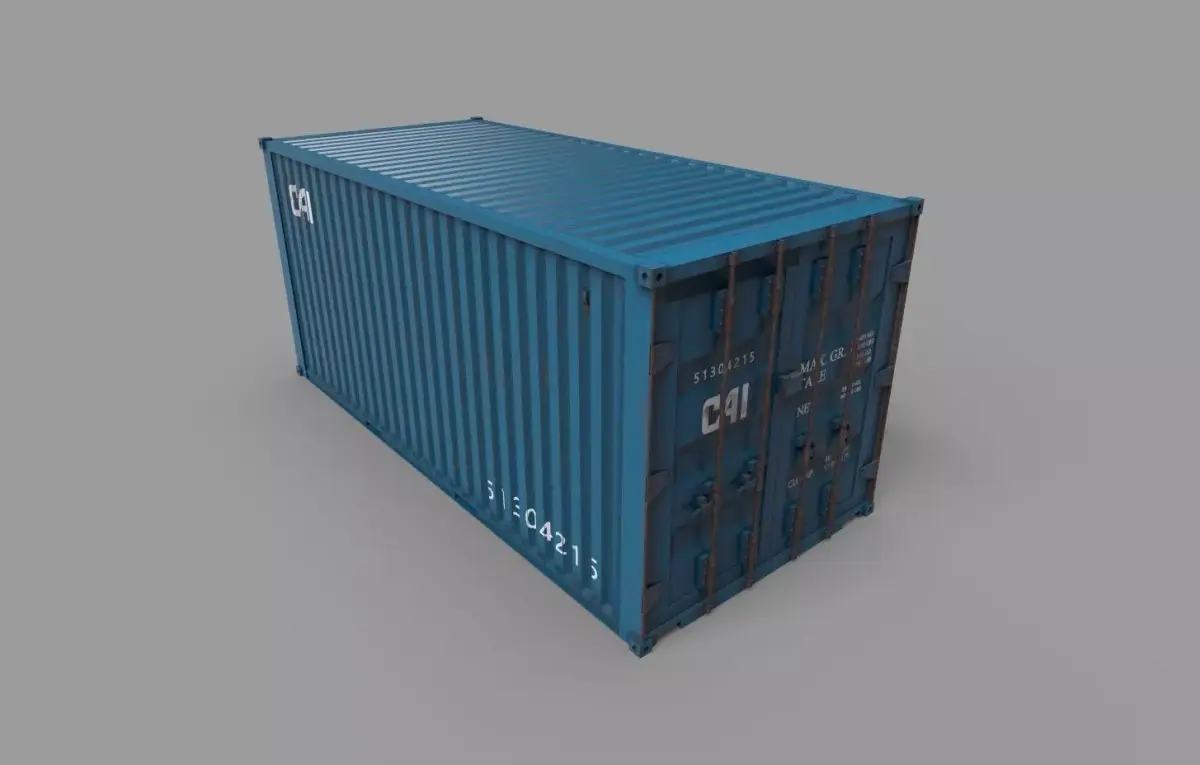 Container shipping Low-poly 3D model