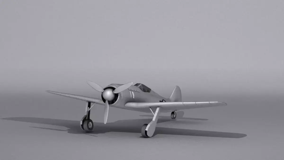 Focke wulf fw 190 A-8 Low-poly 3D model
