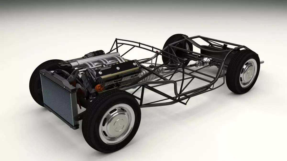 Mercedes 300SL Roadster Chassis 3D model