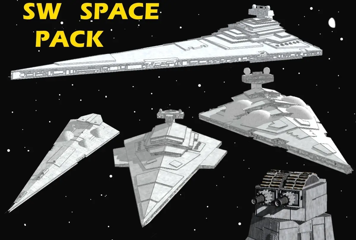 STAR WARS - ALL STARSHIPS PACK Low-poly 3D model