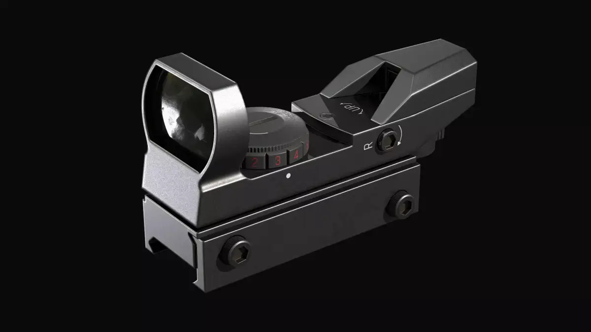 Red dot Reflex  Low-poly 3D model