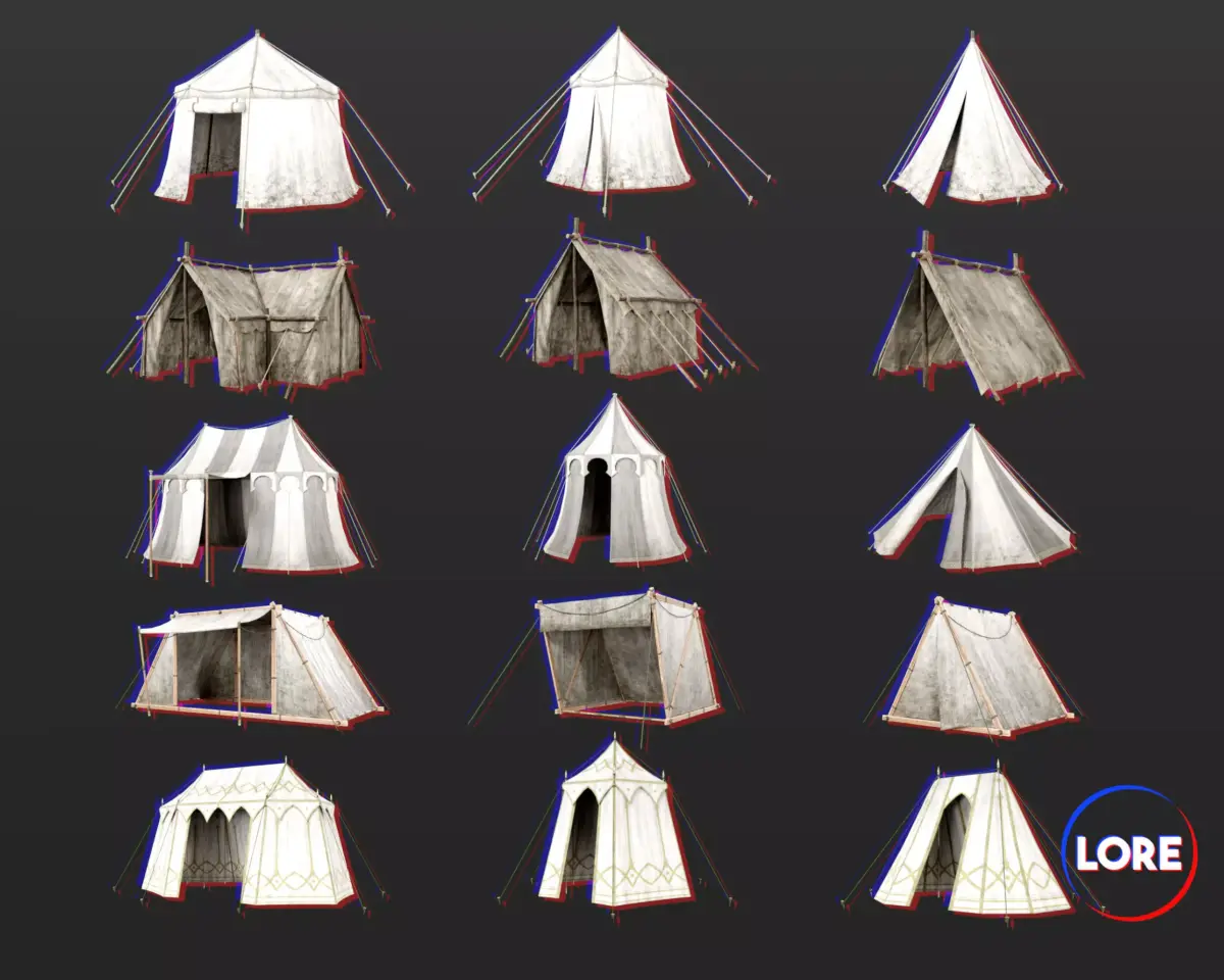 Medieval Collection Tents 3D Model Pack purchase