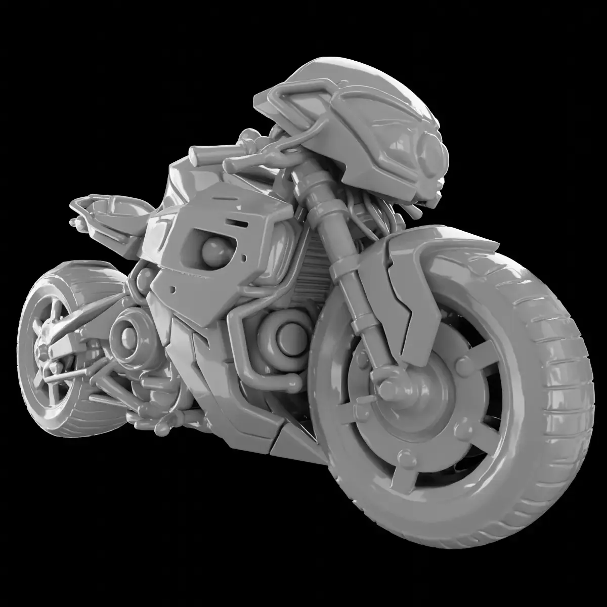 Voidrunner Printable Futuristic Bike Model 3D print model