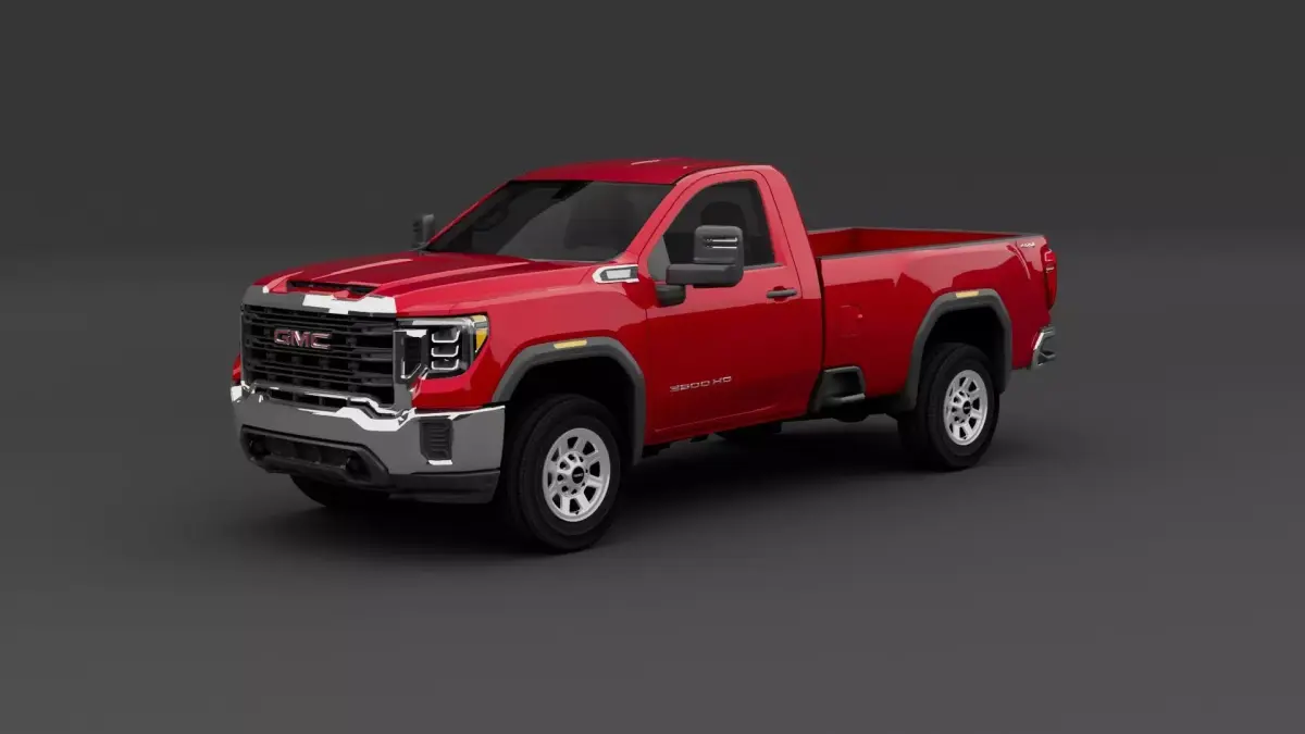 GMC Sierra 3500HD 2022 Low-poly 3D model