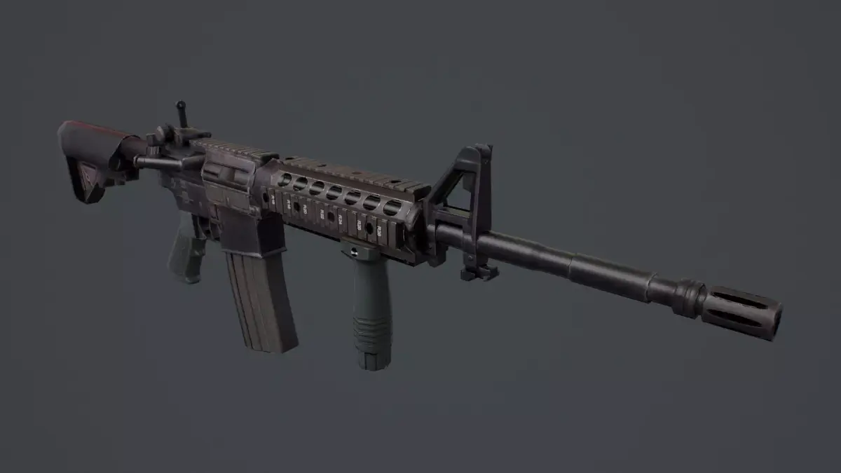 M4 carbine Low-poly 3D model shop