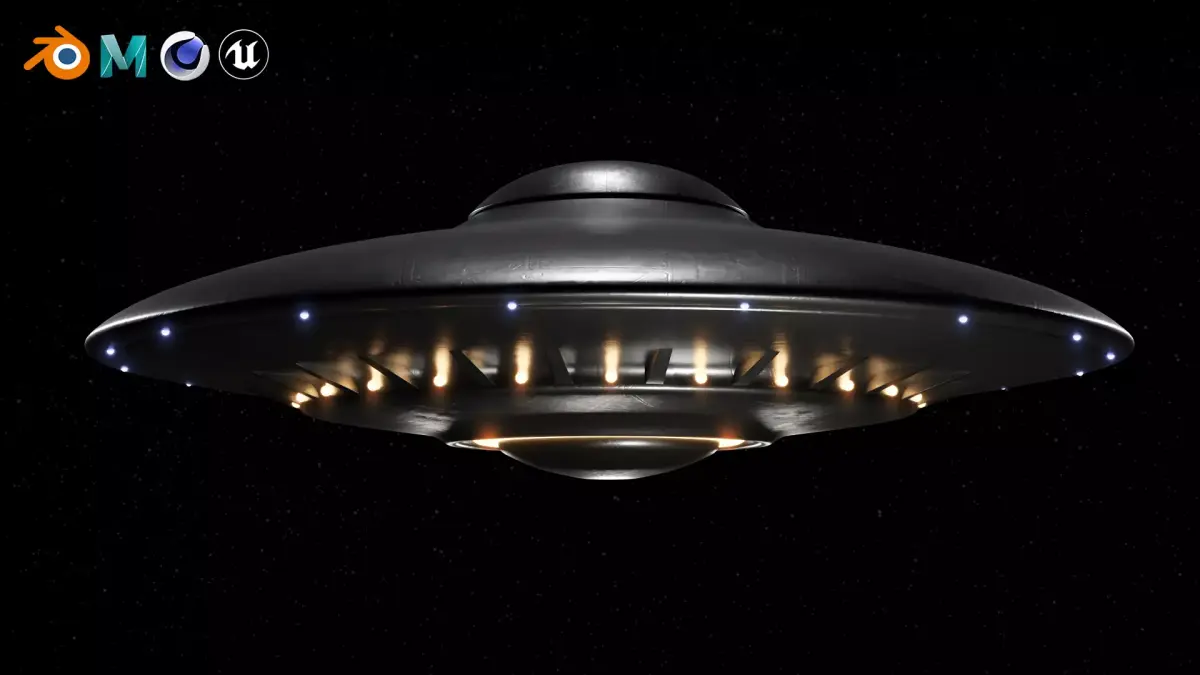 UFO Spaceship - Flying Saucer - Ovni - Nave Espacial  Low-poly 3D model