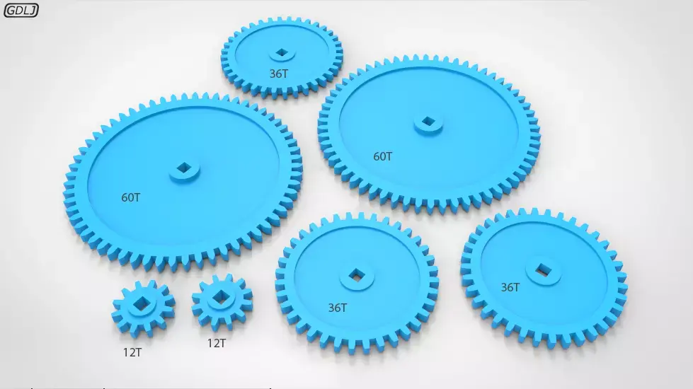 Gears 12T-36T-60T 3D model