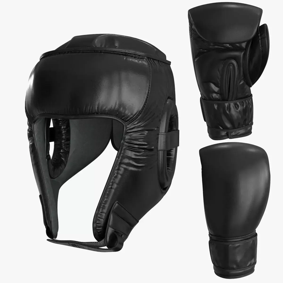 3D model Boxing Gloves Head Guard Collection Low-poly 3D model purchase