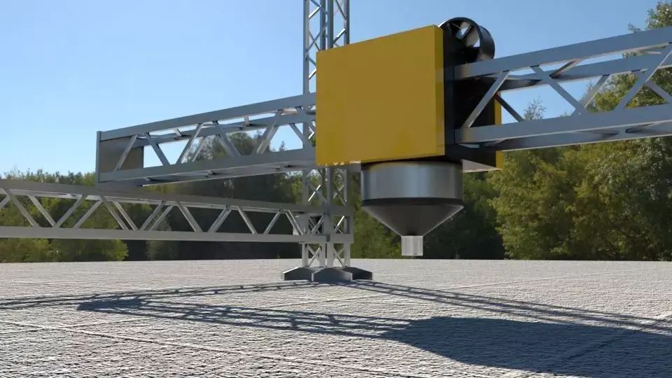 Industrial Square Printer Low-poly 3D model