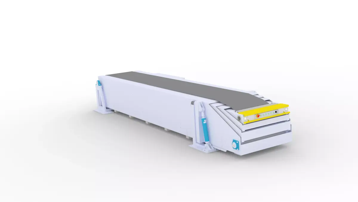 3D design of four-section telescopic belt loading conveyor 3D model
