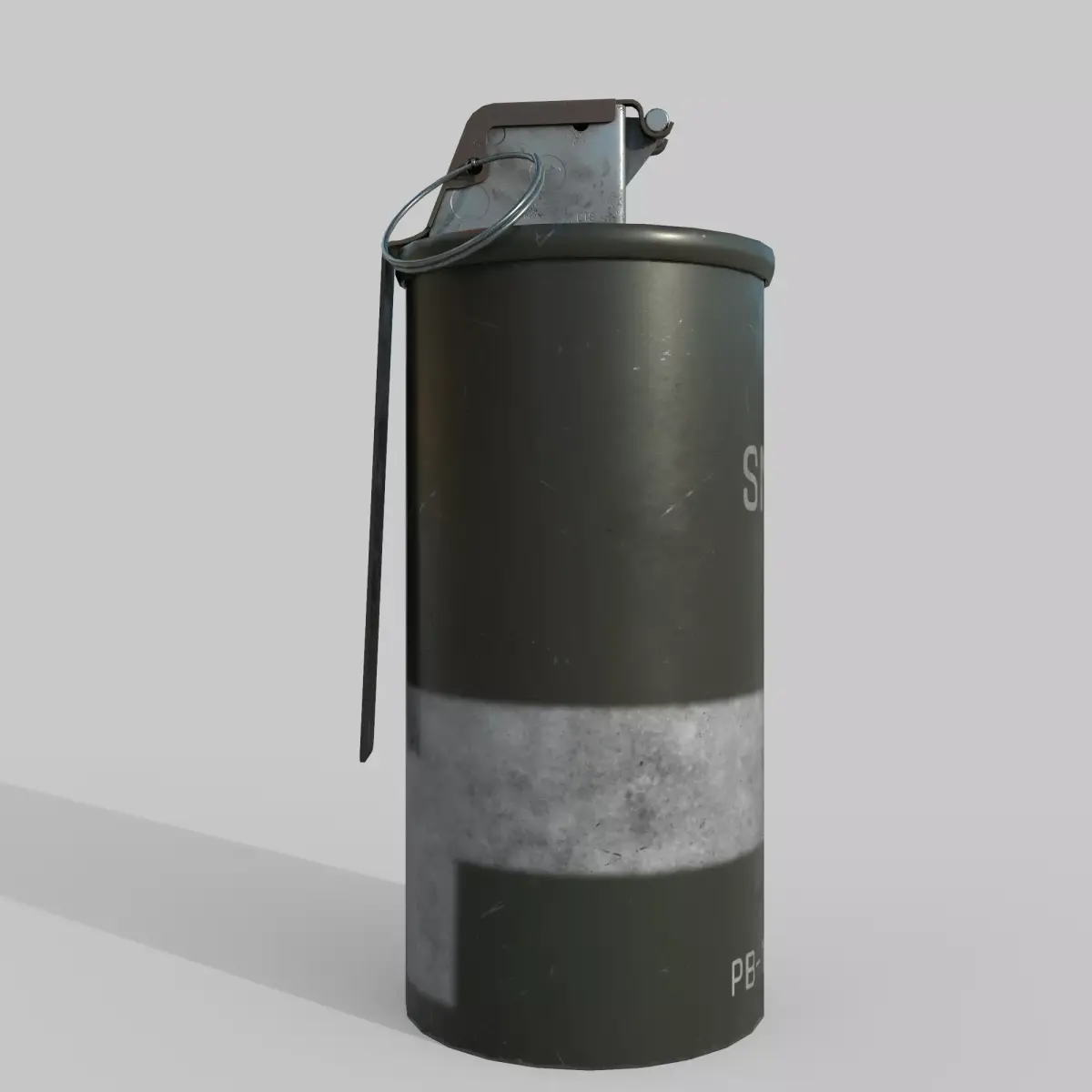 Grenade M18 Smoke Low-poly 3D model