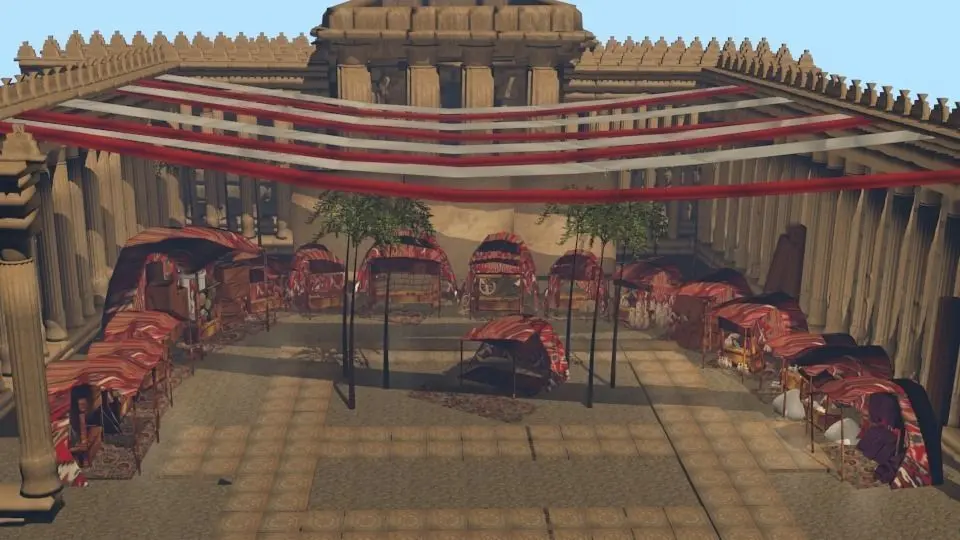 Palmyra Market Low-poly 3D model