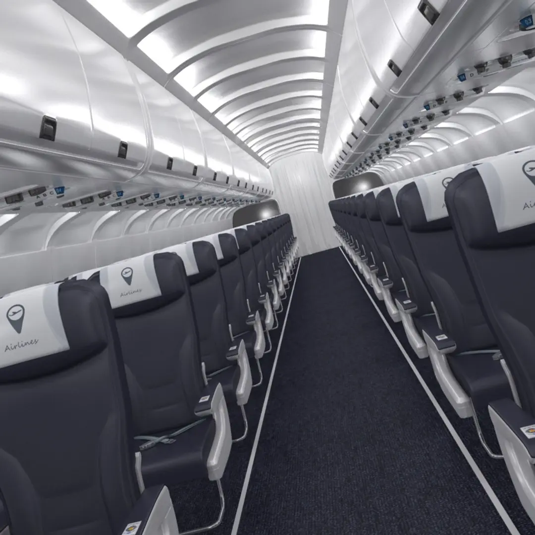 Airplane Interiror Economy 3D model