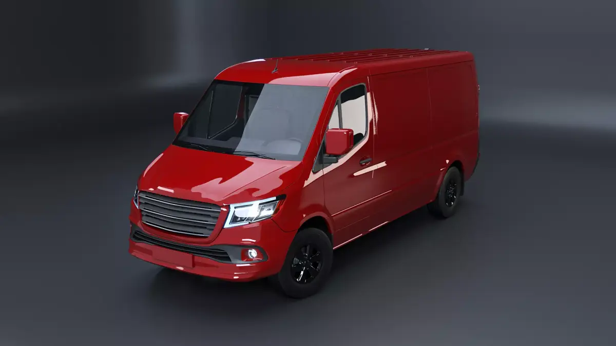 Modern Euro Panel Van PRB Textures Low-poly 3D model