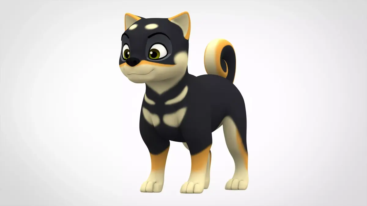 Shiba Inu Puppy  Low-poly 3D model