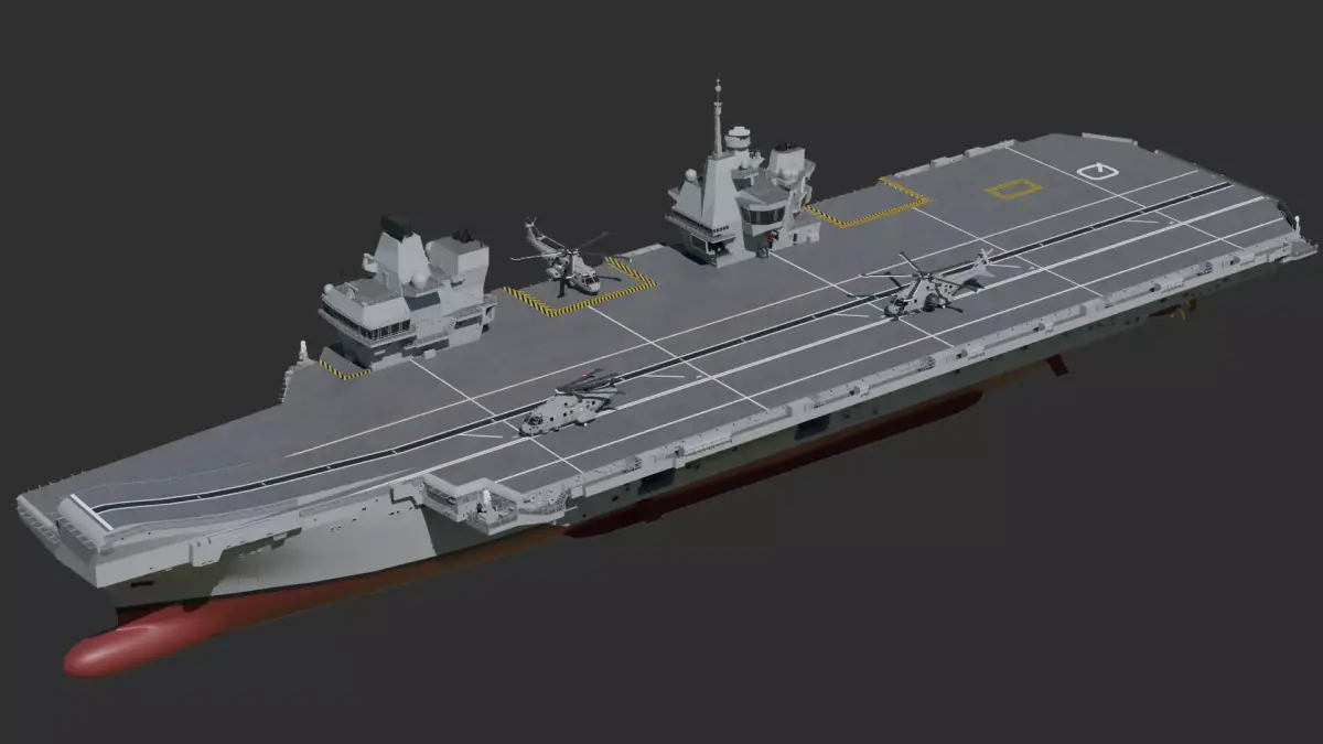 Queen Elizabeth Class Aircraft Carrier 3D model
