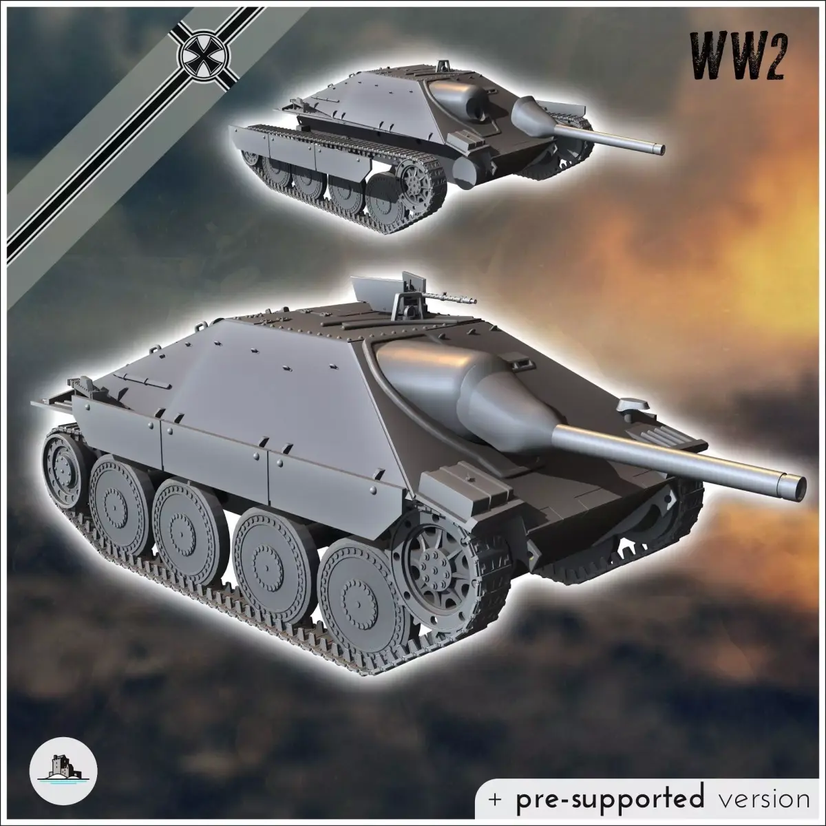 Jagdpanzer 38t Hetzer SdKfz 138-2 - miniatures tabletop scenery 3D print model
