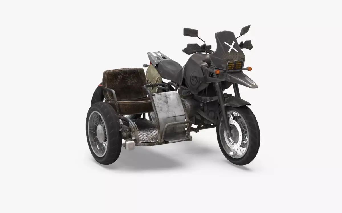 PubG Motorcycle Low-poly 3D model