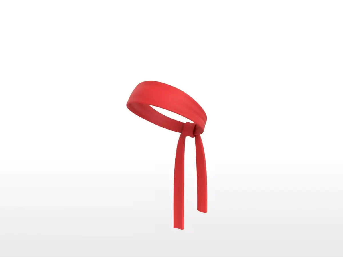 Headband032 Red Headband 3D model