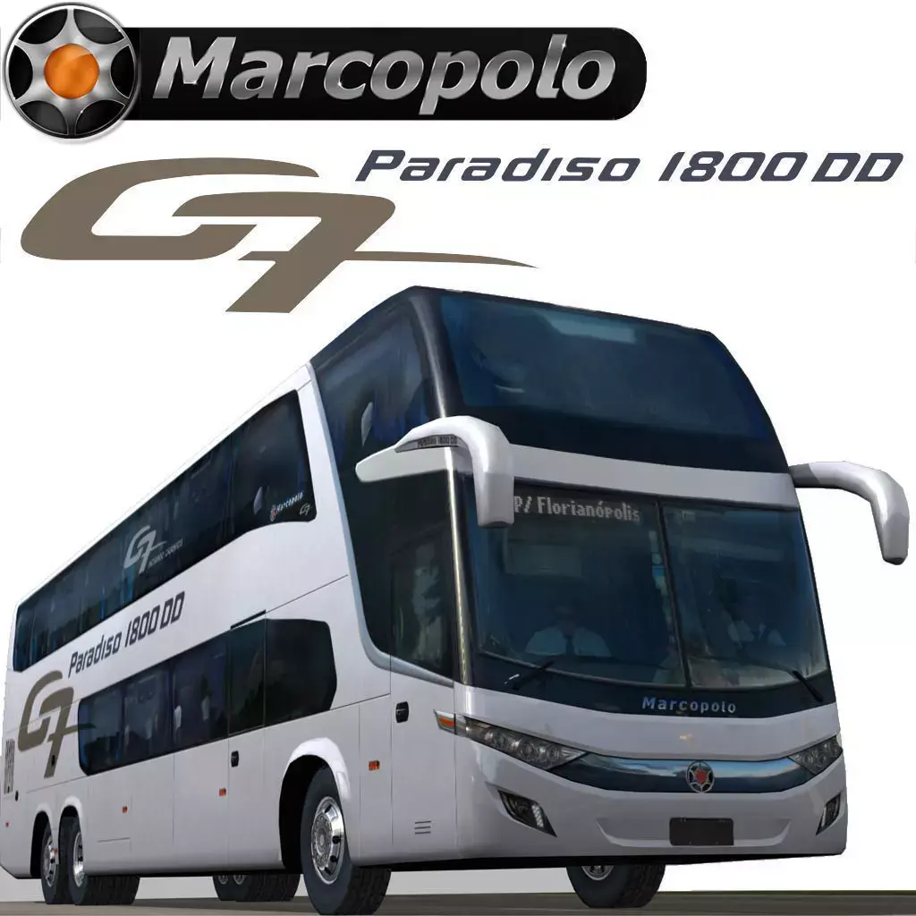 Marcopolo G7 Paradiso 1800DD bus Low-poly 3D model