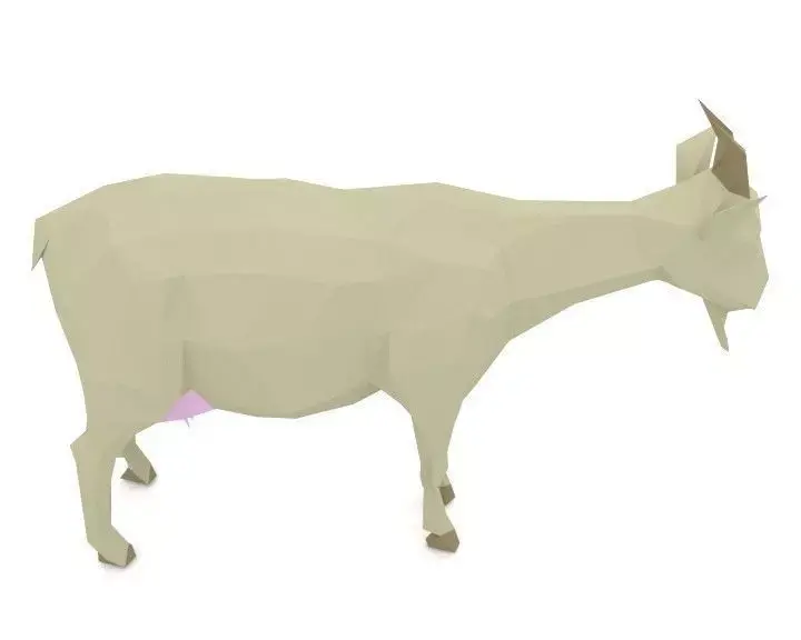 Animal Goat Low Poly Low-poly 3D model
