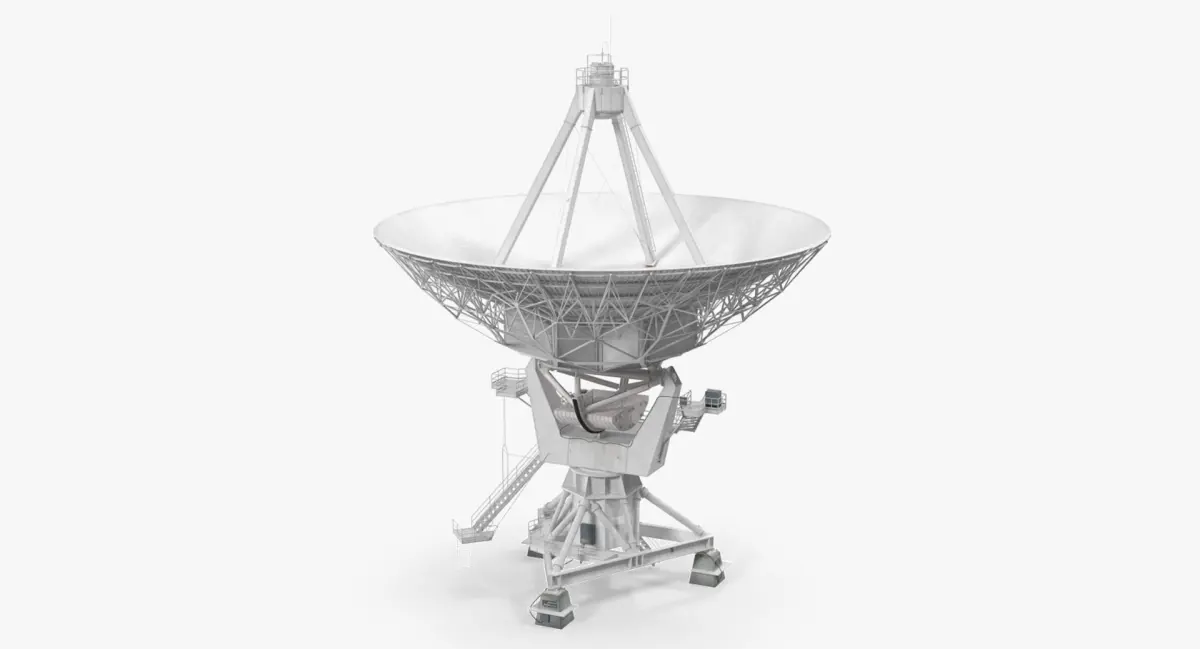 Big Parabolic Satellite Dish 3D model