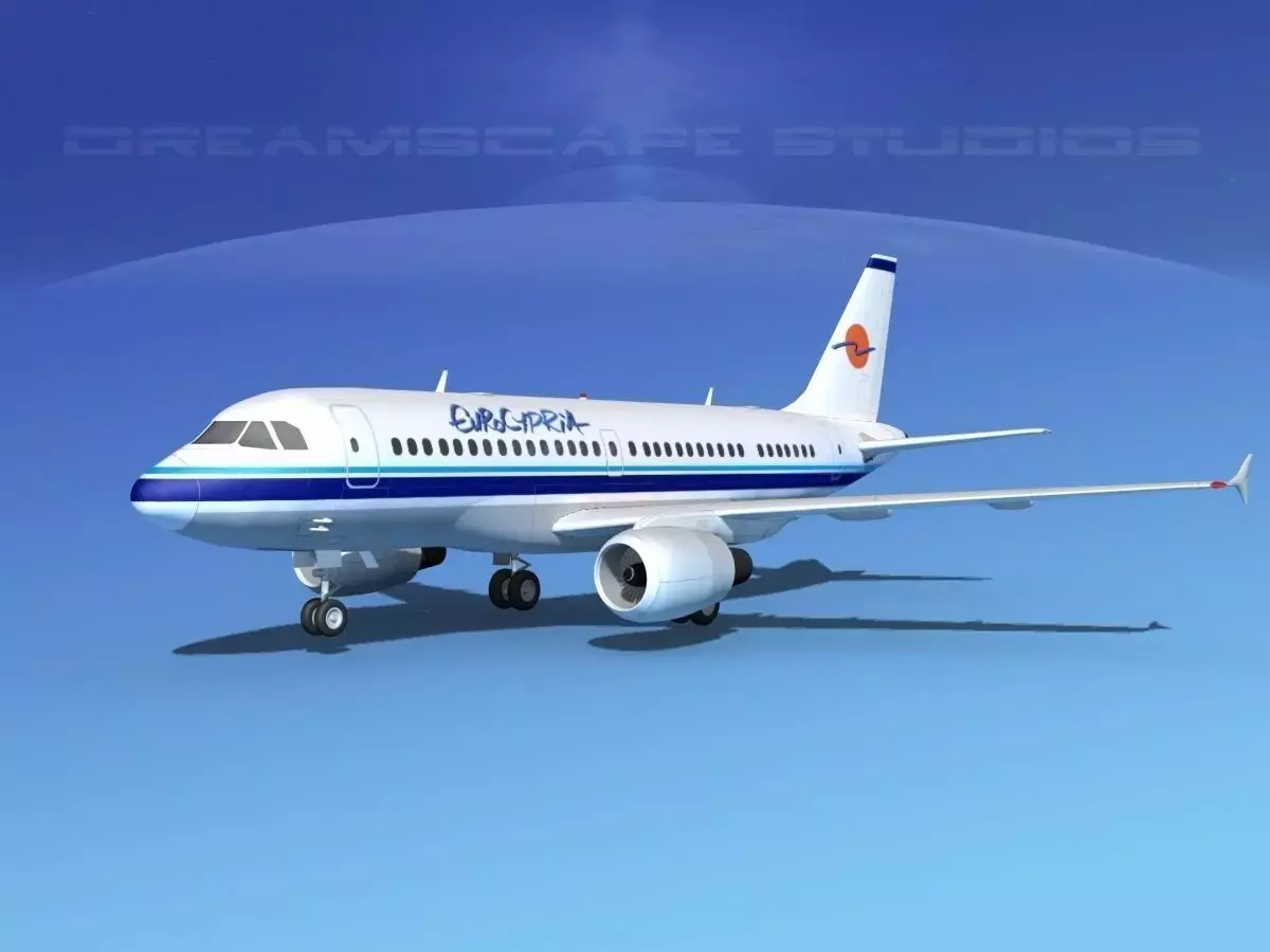 Airbus A319 Eurocypria 3D model