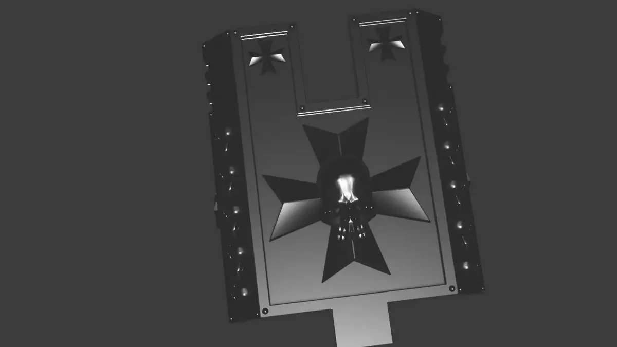 Templar Rhino Skull Gun Armor 3D model
