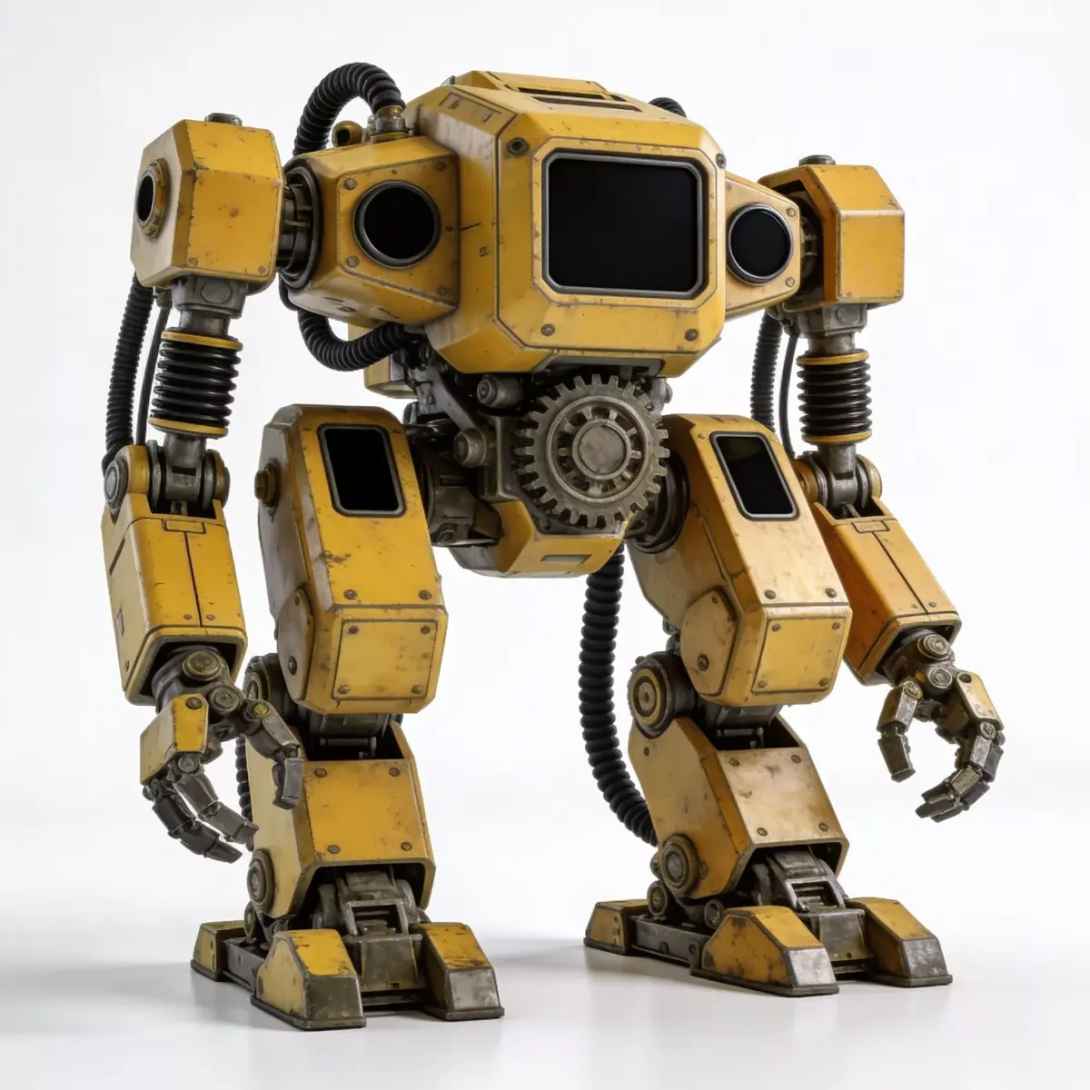 Realistic Weathered Industrial Worker Mech 3D Model Low-poly 3D model