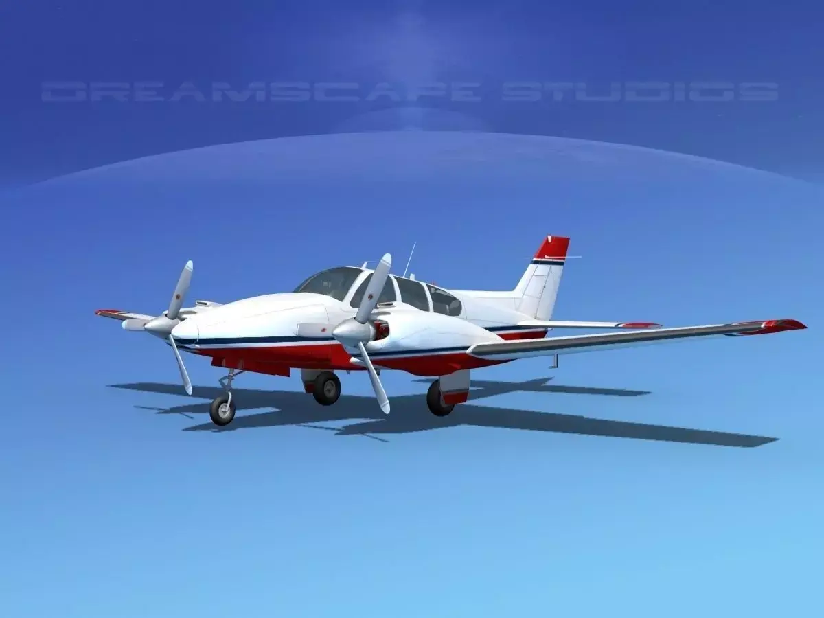 Beechcraft B55 Baron V22 3D model